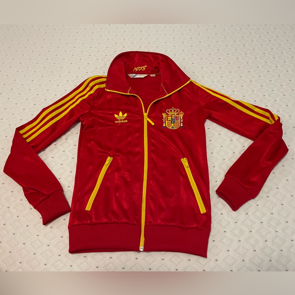 Adidas FIFA Official Espana Spain Team Red Zip Up Embroidered Women’s Jacket XS